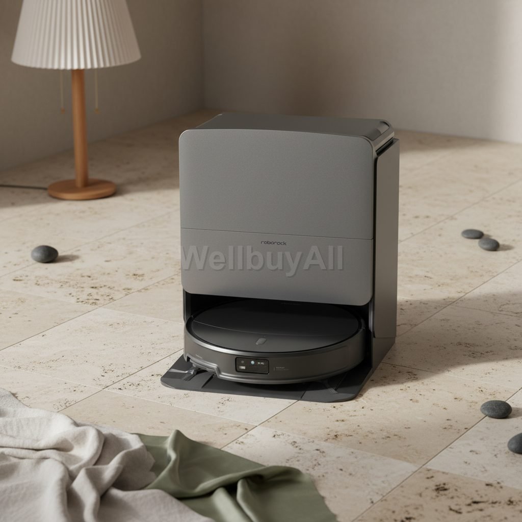 로보락 S10 MaxV Slim surface material: Textured natural stone